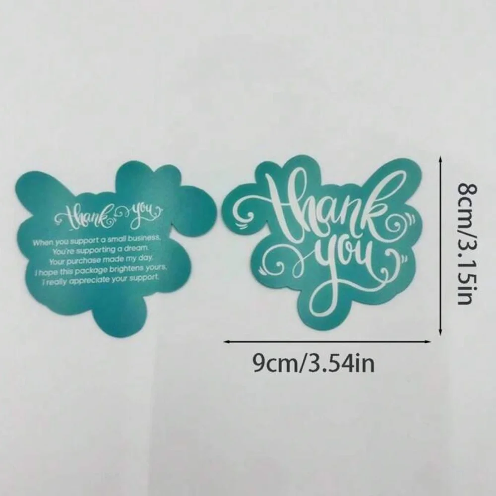 Teal Thank You Stickers (50 pieces)